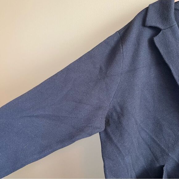 ✨ Ann Taylor Women’s Navy Blue Sweater Blazer XXL - Picture 5 of 11